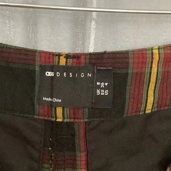 high waisted tapered tartan pants - Picture 5 of 9